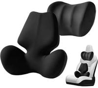 TGYHUJIK Car Headrest & Lumbar Support Cushion for Porsche 911 Turbo (993) Automotive Back Cushion and Headrest Neck Pillow