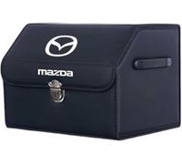 TGYHUJIK Foldable Car Boot Organiser for Mazda 3 Hatchback 2017 2018 Collapsible Multi Compartment Car Storage Accessories,Black-53 * 31 * 29