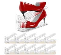Tgzwme Shoe Slots Organizer for Closet 10 Pack Adjustable Shoe Stacker Space Saver,Double Layer Shoe Rack Organizer Holder