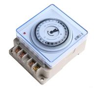 TH-195 Mechanical Timer for Pool and Spa Water Pump Control - 24-Hour Daily Cycle Programmable Timer, AC 110-240V, Delayed Action & Time-Controlled Switching