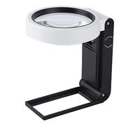 TH-7018A Lighted Magnifying Magnifying Lens 25x Glass Illuminated Lighted Magnifier with LED Light and High Definition Lens for Home