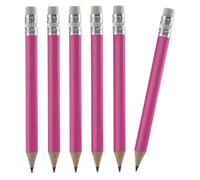 TH Golf 100pcs Golf Pencils, 4 Inch Mini Half Pencils with Eraser Sharpened Wood Mini Round for Schools Wedding Toddlers Home Corporate Multiple Colours (Neon Pink)