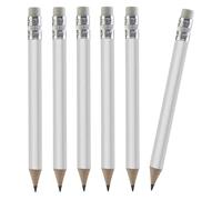 TH Golf 100pcs Golf Pencils, 4 Inch Mini Half Pencils with Eraser Sharpened Wood Mini Round for Schools Wedding Toddlers Home Corporate Multiple Colours (White)