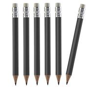 TH Golf 100pcs Golf Pencils, 4 Inch Mini Half Pencils with Eraser Sharpened Wood Mini Round for Schools Wedding Toddlers Home Corporate Multiple Colours (Black)