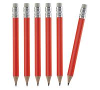 TH Golf 100pcs Golf Pencils, 4 Inch Mini Half Pencils with Eraser Sharpened Wood Mini Round for Schools Wedding Toddlers Home Corporate Multiple Colours (Red)