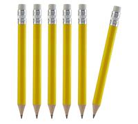 TH Golf 100pcs Golf Pencils, 4 Inch Mini Pencils Half Pencils with Eraser Sharpened Wood Mini Round Pencils for Schools Wedding Toddlers Home Corporate Multiple Colours (Neon Yellow)