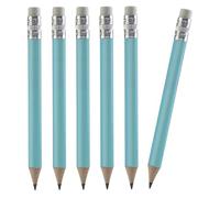 TH Golf 100pcs Premium Golf Pencils, 4 Inch Mini Half Pencils with Eraser Sharpened Wood Mini Round for Schools Wedding Toddlers Home Corporate Multiple Colours (Light Blue)