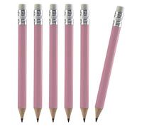 TH Golf 100pcs Premium Golf Pencils, 4 Inch Mini Half Pencils with Eraser Sharpened Wood Mini Round for Schools Wedding Toddlers Home Corporate Multiple Colours (Light Pink)