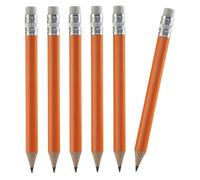 TH Golf 100pcs Premium Golf Pencils, 4 Inch Mini Half Pencils with Eraser Sharpened Wood Mini Round for Schools Wedding Toddlers Home Corporate Multiple Colours (Neon Orange)