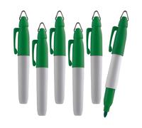 TH Golf Mini Permanent Markers | Assorted Colours | Fine Point | 6 Count (Green)