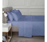 TH Percale Flat Sheet Rapport Home Blue Double