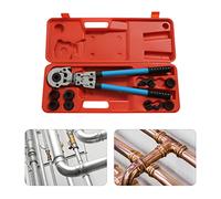 TH16-32mm Pipe Crimper Plumbing Copper Fittings Crimping Tools V12-28mm Jaws with 9PC Dies Pressing Tongs Crimping Tools