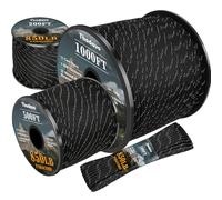 Thadavo Reflective Paracord Rope 850Ib, 50/100/200/500/1000ft 4MM 11 Strand para Cords Lanyard Utility Parachute Cord for Tent Camping Hiking Fishing Survival Tactical Clothesline DIY Projects, Black