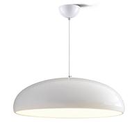 THAELY 60cm Orange Pendant Light Dome 1-Light Large Lampshade Mid Century Hanging Light Unique Metal Paint Ceiling Chandelier in Gloss Finish for Kitchen Island Dining Room Bar