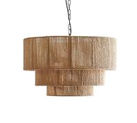 THAELY Unique Rope Design Pendant Light Romantic Creative Art Ceiling Chandelier Round Handmade Weave Lantern Lamp with Chain Hanging Wire Cafe Bar Dining Room Kitchen Rustic Suspension Light,60cm