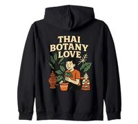 Thai Botany Love Houseplant Gardener Art Zip Hoodie