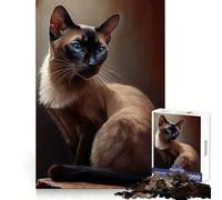 Thai Cat Oil Paint 1000 Piece Jigsaws for Teenagers Puzzle Strong Logic Toy Relaxed Mind Clear Edge Bday Surprise (38x52cm)