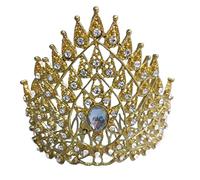 Thai Crown Dance Headdress Gold Thai Hair Accessories Traditional Dance HeadpieceIndian Crown Hair Jewelry Headdress