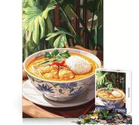 Thai Curry with Rice Jigsaw Puzzles for Teenagers 1000 Pieces Logic Sense Toy Calm Fun Smooth Edge Birthday Gift (50x75cm)