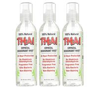 Thai Deodorant Stone Crystal Mist Natural Deodorant Spray 8 oz. Bundle (Pack of 3)