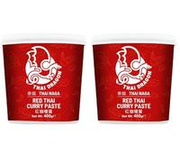 Thai Dragon Red Curry Paste, 400g Tubs (Pack of 2)
