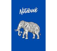 Thai Elephant Notebook Journal: Thai style notebook, Elegance Blue, 120 pages lined, 6" x 9"