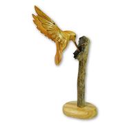 Thai Gifts Hand Carved Humming Bird - Single on Parasite Wood