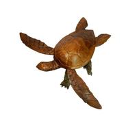 Thai Gifts Hand Carved Turtle on Parasite Wood 20cm