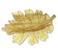 Thai Gifts Wooden Leaf Bowl - Oak Leaf Fruit Bowl