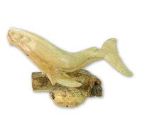 Thai Gifts Wooden Whale Carving - Hand Carved Humpback Whale 15cm