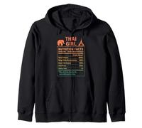 Thai Girl Funny Thailand Zip Hoodie
