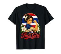 Thai Girl Thailand Flag Pride Woman Roots Value Graphic T-Shirt
