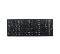Thai Keyboard Stickers Laptop Keyboard Skins, 15.6in Wear Resistant PVC Frosted Texture, Computer Keyboard Thai Language, Clear Patterns, Bright Colors (Thai White Letters On