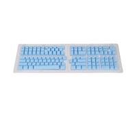 Thai Keycaps Set, Mechanical Keycaps, Oem Height Replacement, 132 Keys Custom Typing, with Cross Shaft, for 61 84 104 Layouts, Wear Resistant Matte Textured Finish (Blue)
