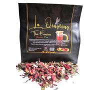Thai Loose Leaf Green Tea With 7 Herbs & Fruits - Hibiscus, Citrus, Orange, Papaya, Mint, Watermelon & Rose - Herbal & Fruity - Thailand Assam Whole Leaves - 200g