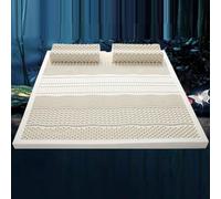 Thai Mat Natural Rubber 80x185cm 2.5cm Thick Eco Friendly Non Slip Durable Grid Design Ideal for Yoga Meditation and Wellness Sessions.