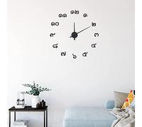 Thai Number Wall Clock Set Acrylic 3D Numbers, Quiet, Easy to Install for Home Living Room Bedroom Office Decoration