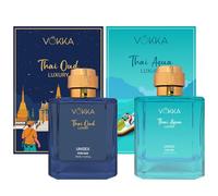 Thai Oud & Thai Aqua 200 ml | Pack of 2 x 100ml Unique Unisex Luxury Long Lasting Woody Aquatic Perfume Gift Set For Men And Women | Aquatic Scent Eau De Parfum | Notes: Aqua Woody Musky