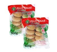 Thai Palm Sugar Blocks Bundle Containing 2 x X.O Dua Duong Brand 500g Palm Sugar Blocks