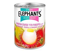 Thai Rambutan with Pineapple in Syrup for Cocktails Desserts Topping 565g 糖水龍鳳果 Halal