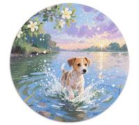 Thai Ridgeback 1000 Piece Jigsaw Puzzles Pet Dog Round Puzzles Classic Family Game Beautiful Decoration Puzzle for Adults And Kids 1000pcs (67.5x67.5cm)