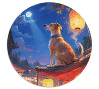 Thai Ridgeback 1000 Piece Jigsaw Puzzles Pet Dog Round Puzzles Creative Educational Games Beautiful Decoration Puzzle for Travel Gifts,Present 1000pcs (67.5x67.5cm)