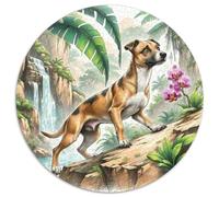 Thai Ridgeback 1000 Piece Round Puzzle for Adults Kids 14+ Pet Dog Jigsaws Creative Unique Challenge Games Stress Reliever Difficult Challenge 1000pcs (67.5x67.5cm)