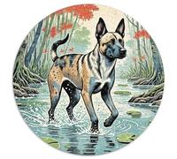 Thai Ridgeback 1000 Piece Round Puzzle for Adults Kids 14+ Pet Dog Puzzles Creative Unique Challenge Games Stress Reliever Difficult Challenge 1000pcs (67.5x67.5cm)