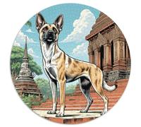 Thai Ridgeback 1000 Pieces Round Puzzle For Adults And Kids Pet Dog Jigsaw Puzzle Creative Unique Challenge Games Stress Reliever Difficult Challenge 1000pcs (67.5x67.5cm)
