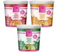 Thai Taste Bundle - Green, Yellow & Red Curry Paste - 3 x 400g