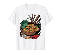Thai Wok Flames Street Food Scene Pad Cook Cooking Fire T-Shirt