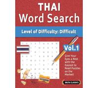 Thai Word Search - Level of Difficulty: Hard - Vol.1 - Delta Classics - Give Your Eyes a Rest with the Easiest to Read Puzzles on the Market!