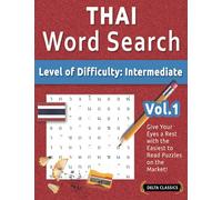 THAI WORD SEARCH - LEVEL OF DIFFICULTY: MEDIUM - VOL.1 - DELTA CLASSICS - GIVE YOUR EYES A REST WITH THE EASIEST TO READ PUZZLES ON THE MARKET!