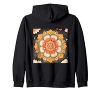 Thai Yantra Floral Mandala Art Zip Hoodie